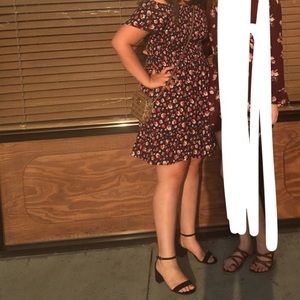 floral off the shoulder dress